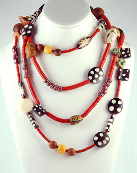 Sharyn Wolf African Bead Necklace